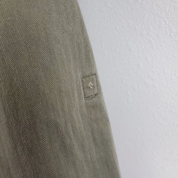 Hang 10 cropped green utility jacket shawl collar - Picture 5 of 7